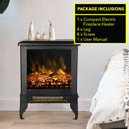 Compact Electric Fireplace Heater