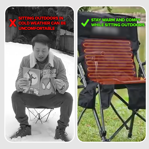 Portable Heated Camping Chair