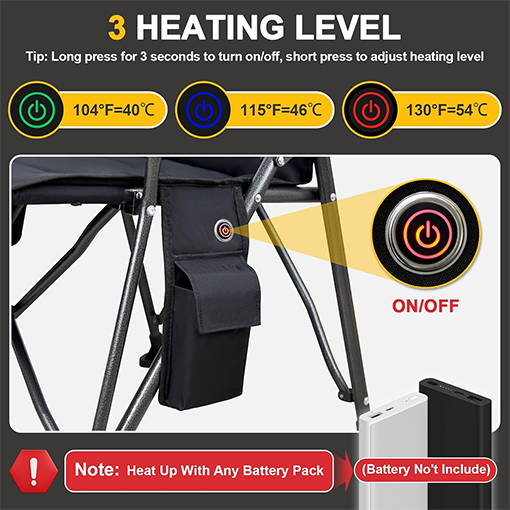 Portable Heated Camping Chair