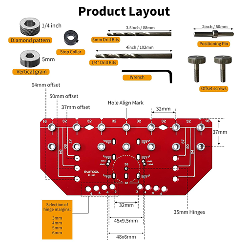 2-in-1 Shelf Pin Jig and Hinge Jig