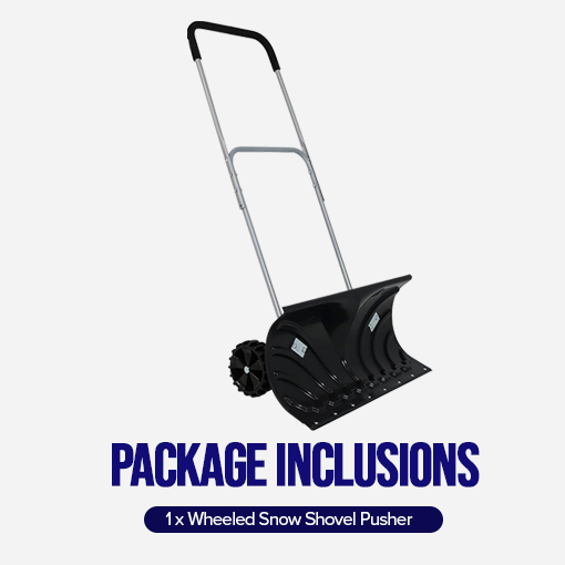 Wheeled Snow Shovel Pusher